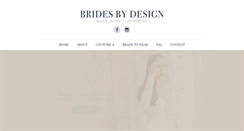 Desktop Screenshot of bridesbydesign.com.au