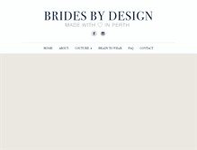 Tablet Screenshot of bridesbydesign.com.au